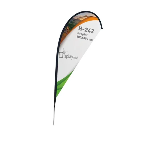 SOPORTE BANDERA FORMA GOTA 4 M