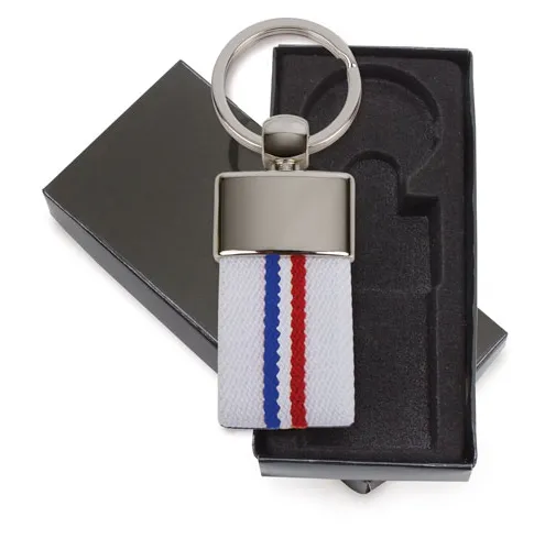 LLAVERO CINTURON BANDERA FRANCIA BLANCO 