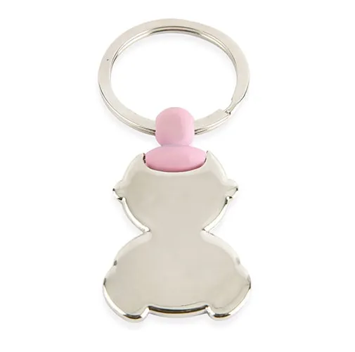 LLAVERO BEBE CHUPETE ROSA