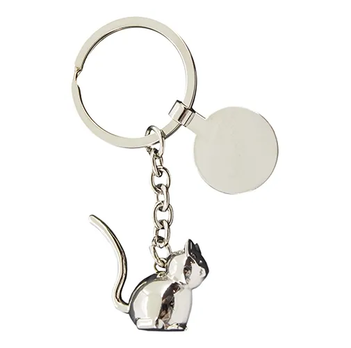 LLAVERO METALICO GATITO