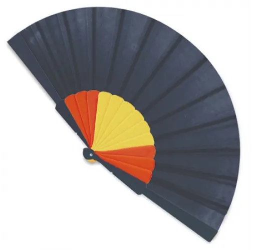 ABANICO VARILLAS ESPAÑA MARINO 