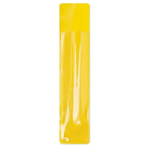 FUNDA BOLIGRAFO PVC AMARILLO