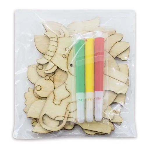 SET PIEZAS MADERA HAPPY(4 PCS)