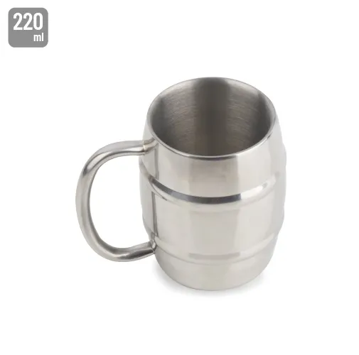 JARRA ACERO INOXIDABLE DOBLE CAPA 220ML 