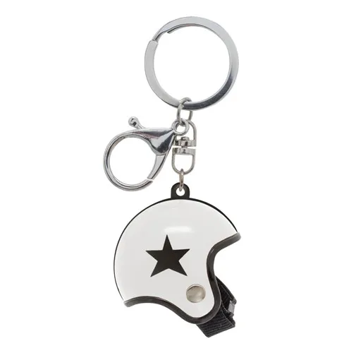 blanco LLAVERO CASCO CLASSIC