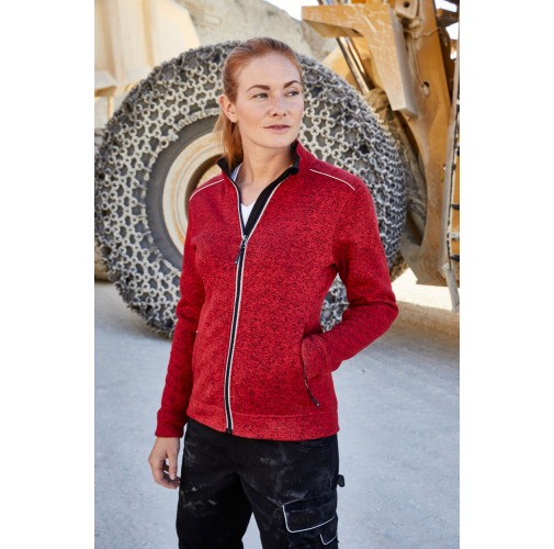 Ladies\' Knitted Workwear Fleece Jacket - SOLID -