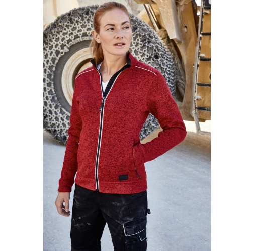 Ladies\' Knitted Workwear Fleece Jacket - SOLID -