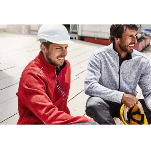 Men\'s Knitted Workwear Fleece Jacket - SOLID -