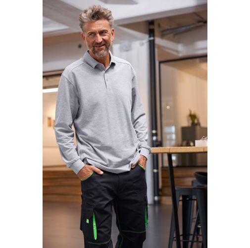 Men\'s Workwear-Long-Sleeved Polo OCS Blended