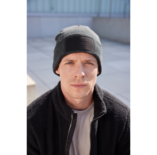 Beanie with Patch (10cm x 5cm) - Thinsulate