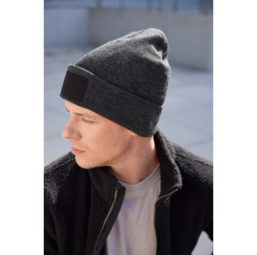 Beanie with Patch (10cm x 5cm) - Thinsulate
