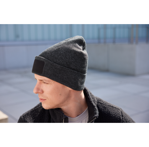 Beanie with Patch (10cm x 5cm) - Thinsulate