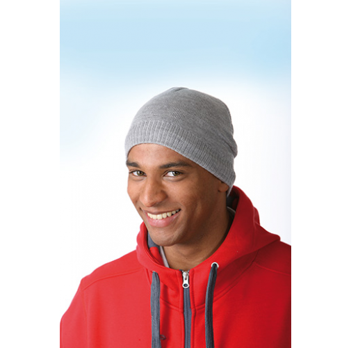 Knitted Beanie with Fleece Inset
