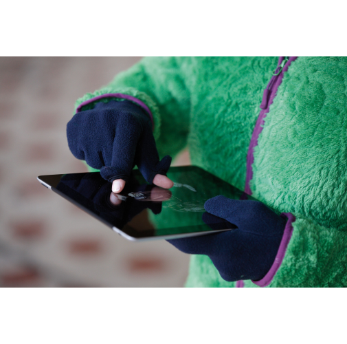 black Touch-Screen Fleece Gloves