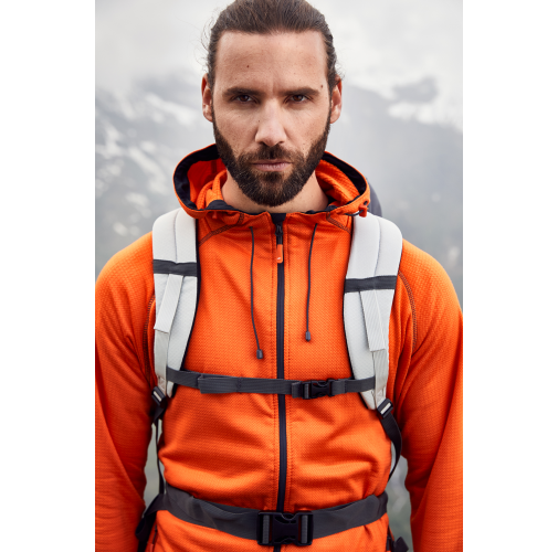 aqua/navy Men's Hooded Fleece