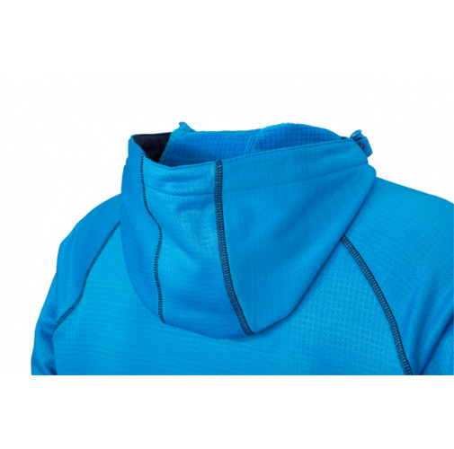 aqua/navy Men's Hooded Fleece
