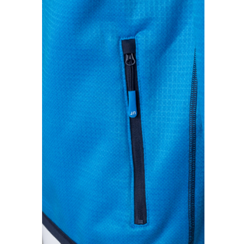 aqua/navy Men's Hooded Fleece