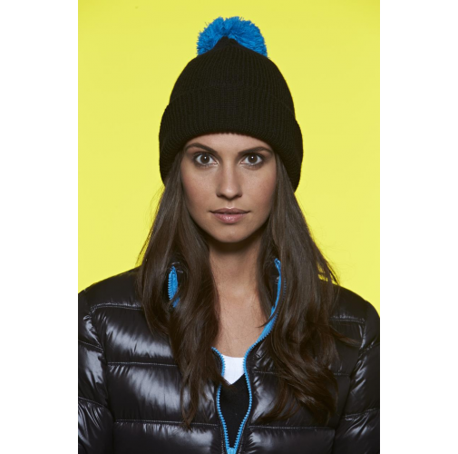 Pompon Hat with Brim