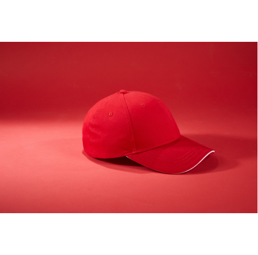 6 Panel Brushed Sandwich Cap