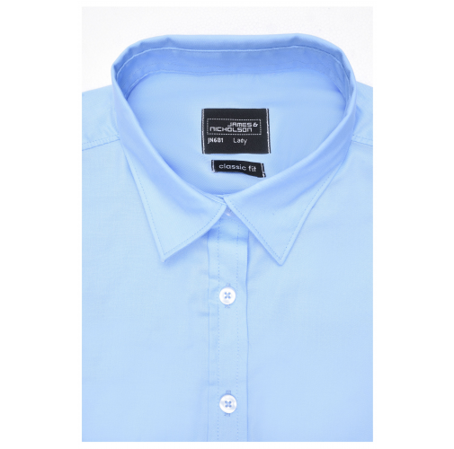 Ladies\' Shirt Long-Sleeved Micro-Twill