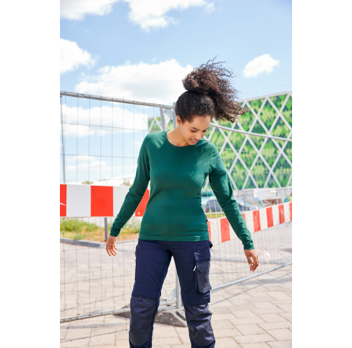 Ladies\' BIO Stretch-Longsleeve Work - SOLID - OCS Blended