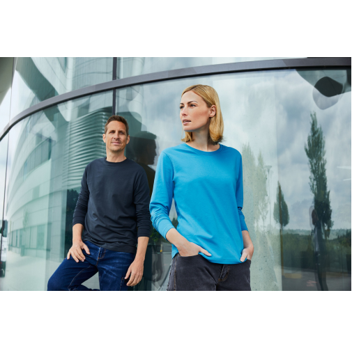 Ladies\' BIO Stretch-Longsleeve Work - SOLID - OCS Blended