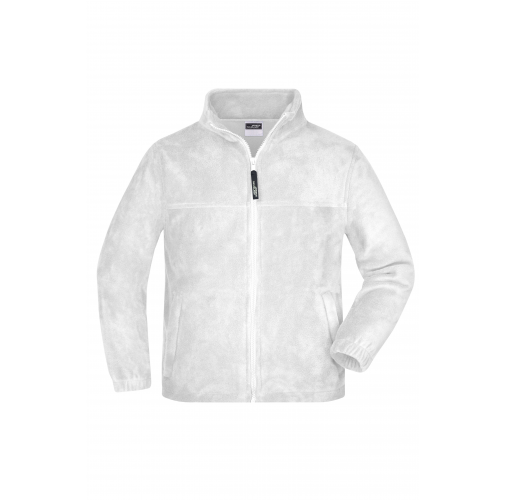 white Full-Zip Fleece Junior