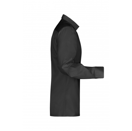 black Men's Business Shirt Long-Sleeved