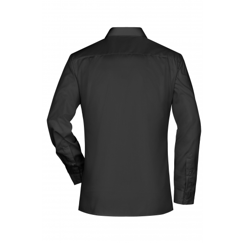black Men's Business Shirt Long-Sleeved