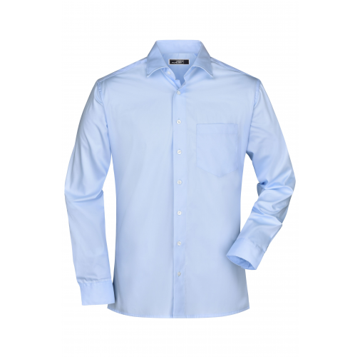 light-blue Men's Business Shirt Long-Sleeved