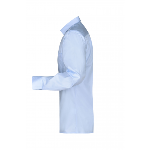 light-blue Men's Business Shirt Long-Sleeved