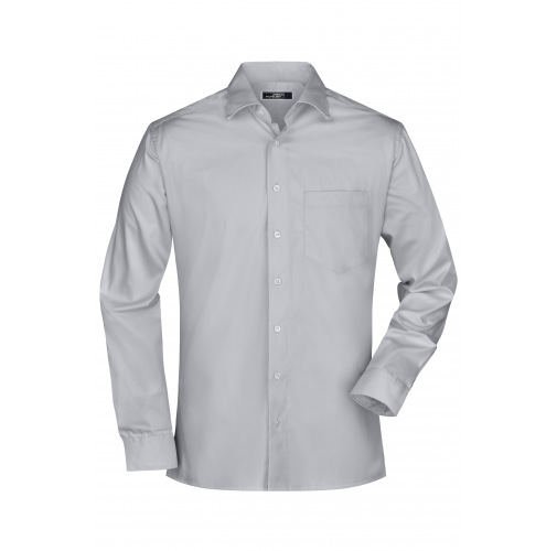 light-grey Men's Business Shirt Long-Sleeved