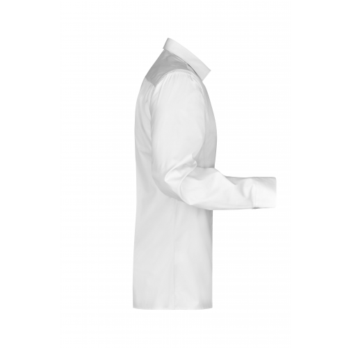 white Men's Business Shirt Long-Sleeved
