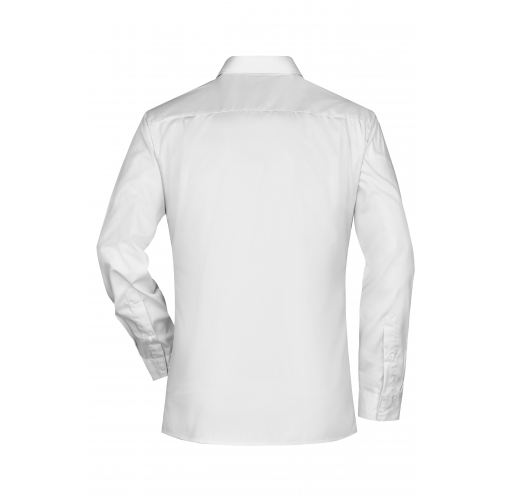 white Men's Business Shirt Long-Sleeved