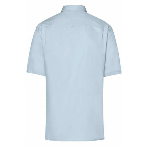 light-blue Men's Business Shirt Short-Sleeved