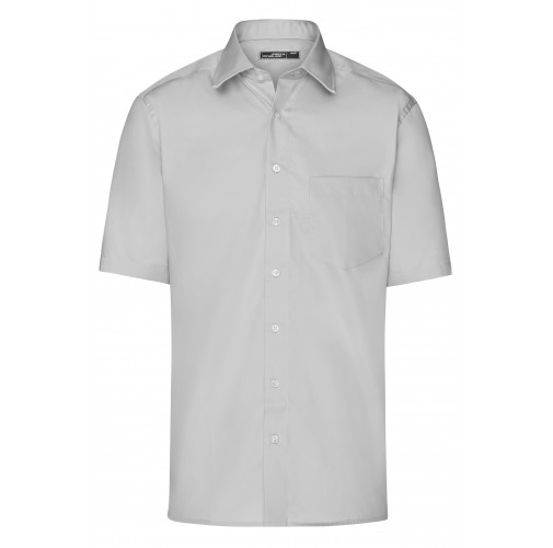 light-grey Men's Business Shirt Short-Sleeved