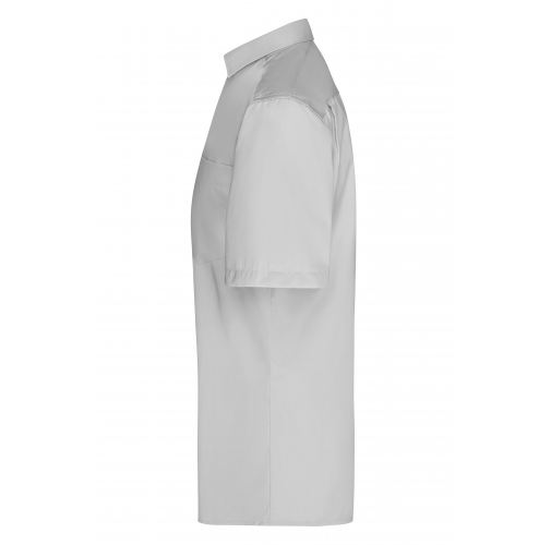 light-grey Men's Business Shirt Short-Sleeved