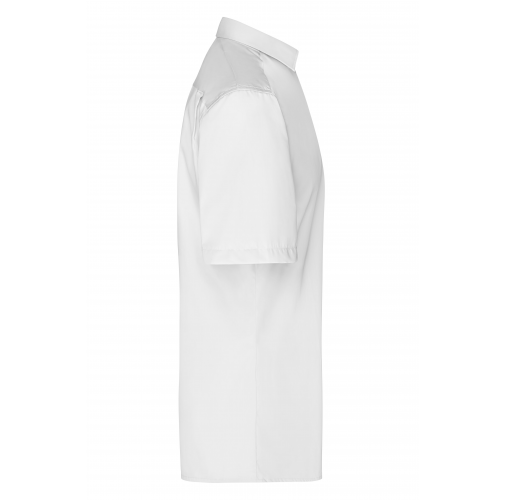 white Men's Business Shirt Short-Sleeved