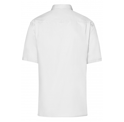 white Men's Business Shirt Short-Sleeved