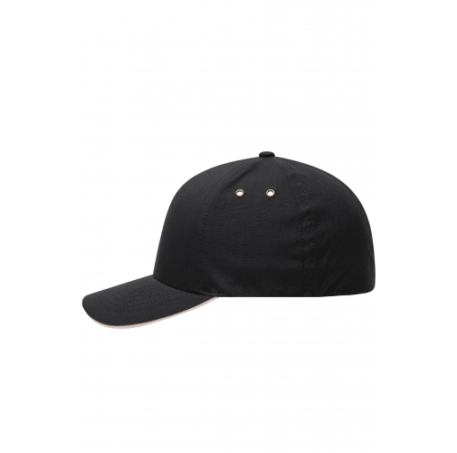 black/cream Flexfit® Ripstop Sandwich Cap