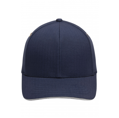 navy/silver Flexfit® Ripstop Sandwich Cap