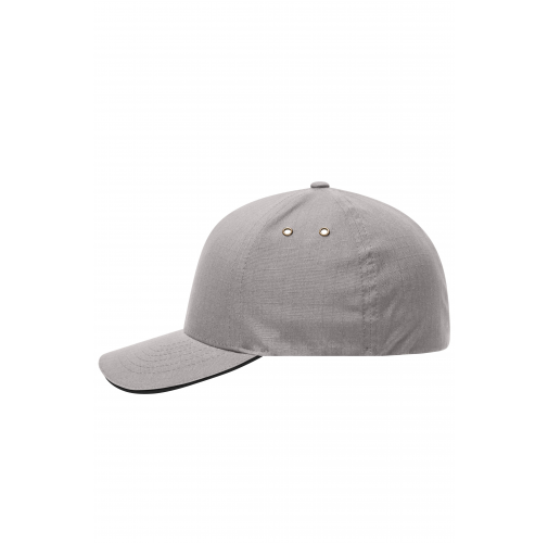 silver/black Flexfit® Ripstop Sandwich Cap