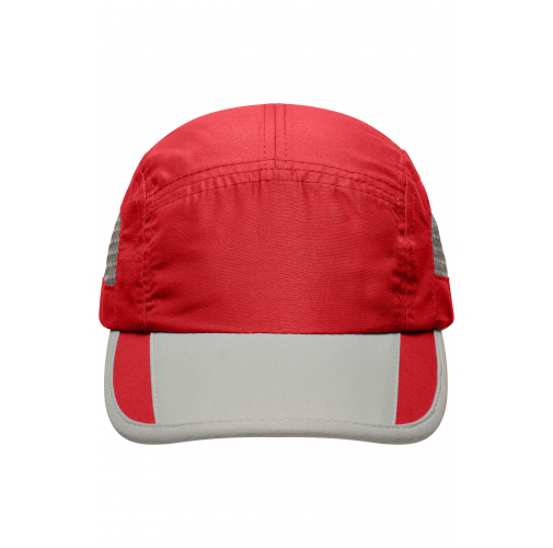 red/light-grey 5 Panel Sportive Cap
