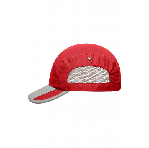 red/light-grey 5 Panel Sportive Cap
