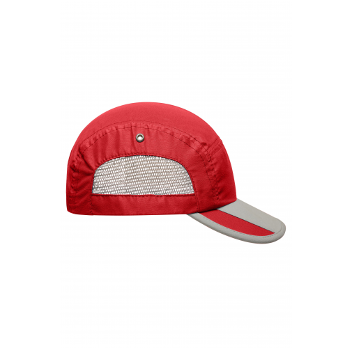 red/light-grey 5 Panel Sportive Cap
