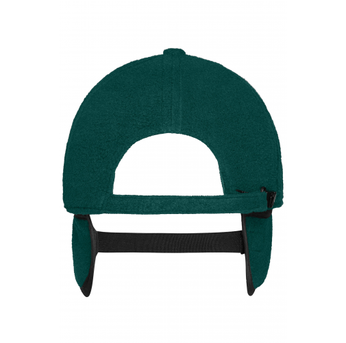 dark-green 6 Panel Fleece Cap with Earflaps