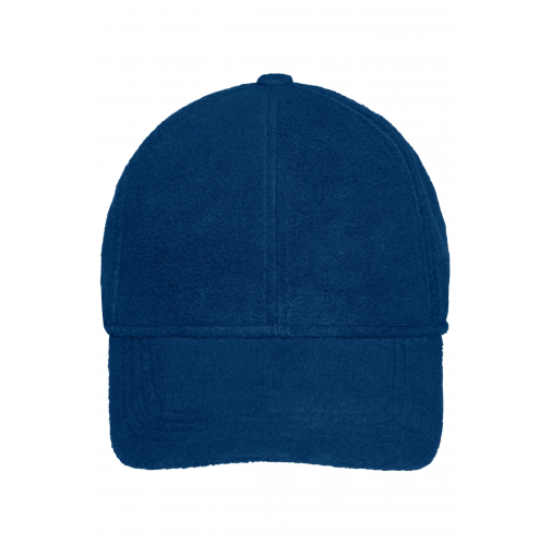 navy 6 Panel Fleece Cap with Earflaps