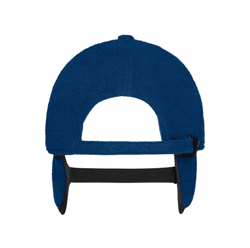 navy 6 Panel Fleece Cap with Earflaps