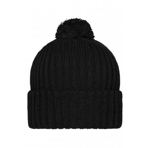 Knitted Cap with Pompon