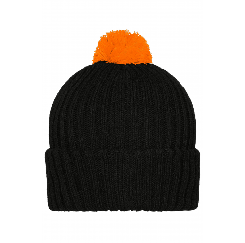 Knitted Cap with Pompon